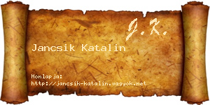 Jancsik Katalin névjegykártya