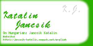 katalin jancsik business card